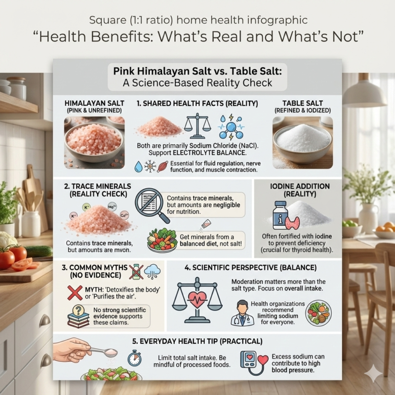 Pink Himalayan Salt vs Table Salt: Health Comparison